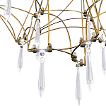 Потолочный светильник с тонкой металлической конструкцией цвета золото Quasar варинант исполнения - 4 | Loft Concept в Костроме