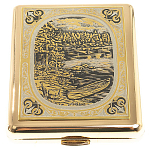 Портсигар на 20 сигарет с гравировкой природы в подарочной коробке Metal Cigarettes Cases варинант исполнения - 1 | Loft Concept в Костроме