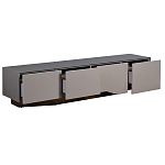 Тумба под телевизор со стеклянной столешницей и с выдвижными ящиками Minimalist Accent варинант исполнения - 2 | Loft Concept в Костроме