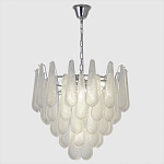Люстра с подвесками из рифленного стекла в форме капель Textured Glass Chandelier варинант исполнения - 1 | Loft Concept в Костроме