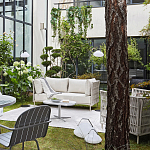 Диван садовый с плетеными ремешками и спинкой  Kleo варинант исполнения - 8 | Loft Concept в Костроме