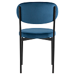 Стул с круглым сиденьем на металлическом основании ALFIE CHAIR Blue варинант исполнения - 3 | Loft Concept в Костроме