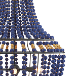 Люстра каплевидной формы декорированная синими и золотыми бусинами Blue Beads варинант исполнения - 1 | Loft Concept в Костроме