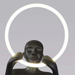 Торшер черная статуэтка Statue In The Clouds Floor Lamp варинант исполнения - 3 | Loft Concept в Костроме