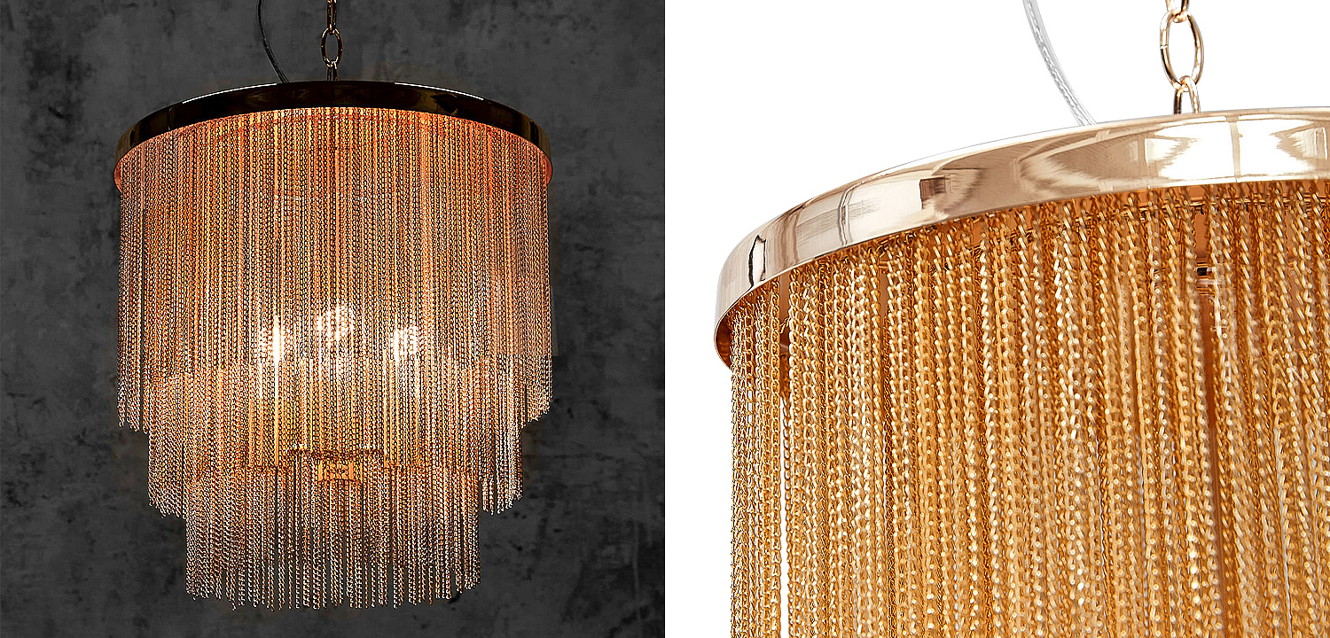 Люстра Atlantis Chain Cascade Bronze Chandelier Люстра Atlantis Chain Cascade Bronze Chandelier - Loft-Concept в Костроме