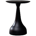 Приставной круглый столик из массива акации Veras Black Side Table варинант исполнения - 1 | Loft Concept в Костроме