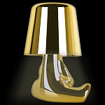 Настольная лампа фигурная золотого цвета с гладким абажуром Высота 16 см Sophia варинант исполнения - 5 | Loft Concept в Костроме