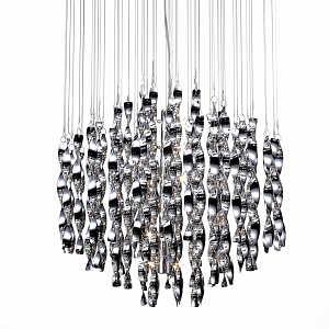 Люстра Macaroni Chandelier Chrome mono