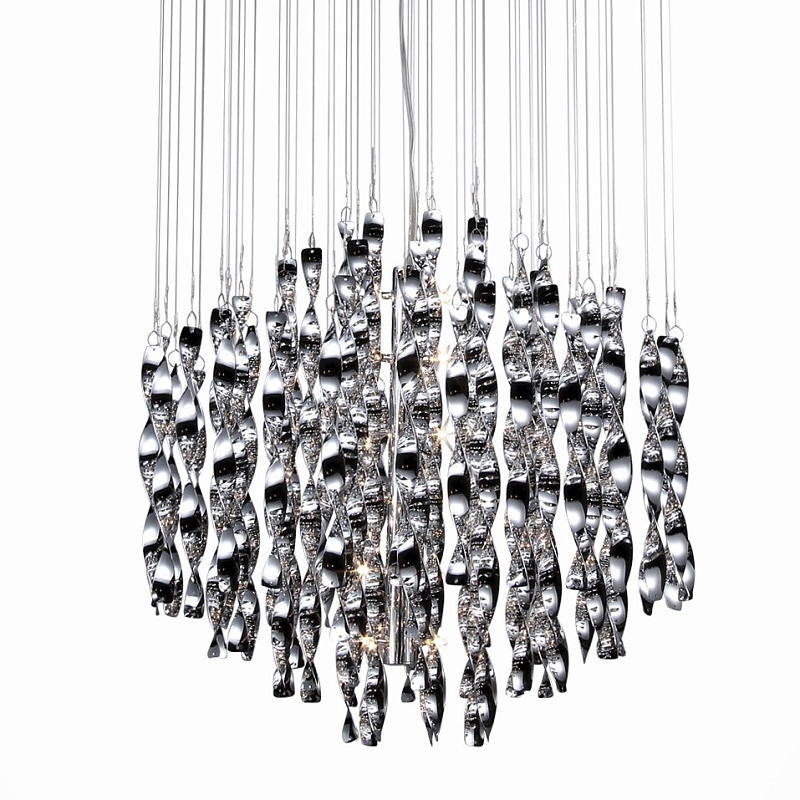 Люстра Macaroni Chandelier Chrome mono Хром Люстра Macaroni Chandelier Chrome mono Хром в Костроме | Loft Concept