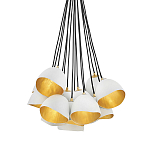 Люстра с 15-ю белыми  плафонами с золотой внутренней поверхностью Hinkley варинант исполнения - 1 | Loft Concept в Костроме