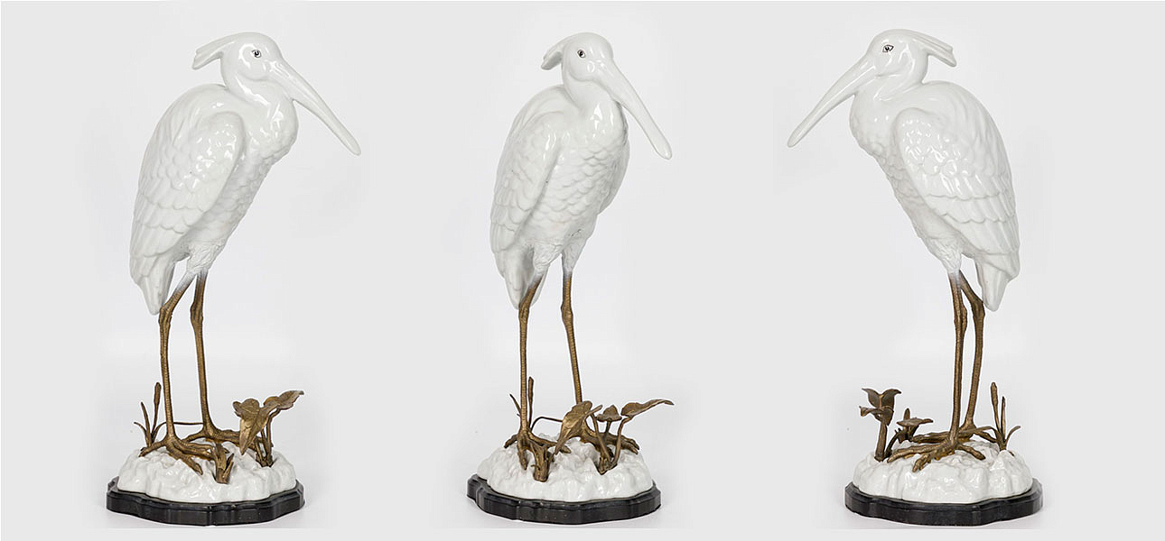 Статуэтка фарфоровая Цапля White heron Статуэтка фарфоровая Цапля White heron - Loft-Concept в Костроме