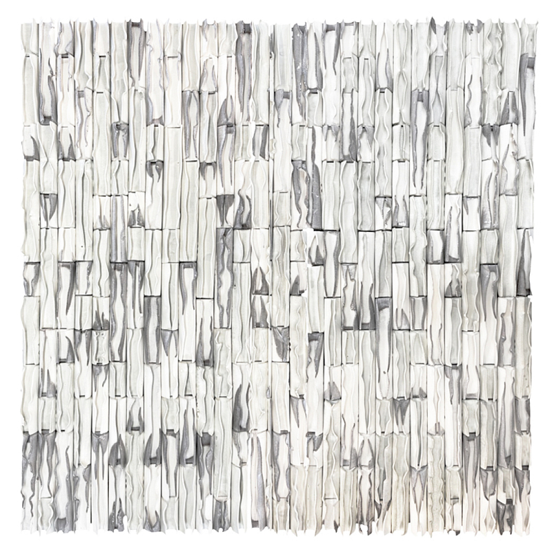 Объемное фактурное панно Metropolis in shades of White Белый бетон в Костроме | Loft Concept 
