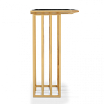 Консоль с чёрной столешницей и золотым фигурным основанием Cosmo варинант исполнения - 3 | Loft Concept в Костроме