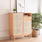 Комод с плетеными дверками и открытой нишей  с ящиком Dora Sideboard варинант исполнения - 2 | Loft Concept в Костроме