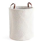 Корзина для белья из ткани букле Boucle Organizers Round варинант исполнения - 1 | Loft Concept в Костроме