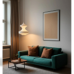 Подвесной вязаный белый светильник «Моника» варинант исполнения - 2 | Loft Concept в Костроме