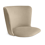 Барный стул со спинкой на 4-х коричневых ножках Бежевый Велюр Ava Charm варинант исполнения - 2 | Loft Concept в Костроме