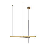 Люстра с 3-мя  пересекающимися цилиндрическими плафонами на тонких тросах Trumpet tube варинант исполнения - 6 | Loft Concept в Костроме