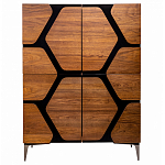 Высокий комод с узором из шпона на фасаде Sahara варинант исполнения - 1 | Loft Concept в Костроме