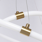 Люстра подвесная с двумя пересекающимися белыми светодиоидными кольцами Luke Lampco Tracer Lamp варинант исполнения - 6 | Loft Concept в Костроме