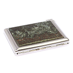 Портсигар с газовой зажигалкой из натурального камня Серафинит Stone Cigarettes Cases варинант исполнения - 5 | Loft Concept в Костроме