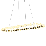 Люстра подвесная светодиодная с круглыми плафонами белого цвета PEARLS Suspension 100  варинант исполнения - 3 | Loft Concept в Костроме