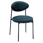 Стул металлический с мягкой спинкой и сиденьем из велюра Alfie Chair варинант исполнения - 3 | Loft Concept в Костроме