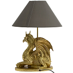 Настольная лампа с абажуром Дракон Golden Dragon Lamp Brown варинант исполнения - 4 | Loft Concept в Костроме