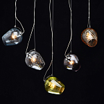 Люстра линейная с 5-ю разноцветными стеклянными плафонами Kaleido варинант исполнения - 5 | Loft Concept в Костроме