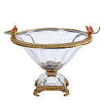 Чаша из прозрачного стекла с бронзовым рельефным ободком Eden Garden варинант исполнения - 1 | Loft Concept в Костроме