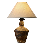 Настольная лампа с керамическим фактурным основанием и тканевым абажуром Eastern Tale варинант исполнения - 6 | Loft Concept в Костроме
