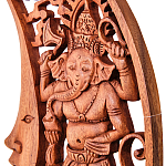 Панно из дерева Ганеша и месяц Panel With Animals варинант исполнения - 2 | Loft Concept в Костроме