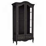 Витрина черная двухдверная из массива бука в стиле прованс Black Provence варинант исполнения - 1 | Loft Concept в Костроме