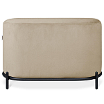 Банкетка овальная бежевый велюр на 4-х металлических ножках черного цвета SANJAY варинант исполнения - 2 | Loft Concept в Костроме