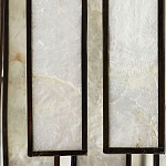 Потолочный светильник с подвесами из перламутра Unique Shine Effect варинант исполнения - 1 | Loft Concept в Костроме