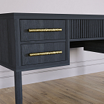 Большой Рабочий стол Primo с 5 выдвижными ящиками Черный дуб варинант исполнения - 6 | Loft Concept в Костроме