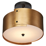 Потолочный светильник круглый светодиодный Semicircular Gold Panels старинная латунь варинант исполнения - 2 | Loft Concept в Костроме