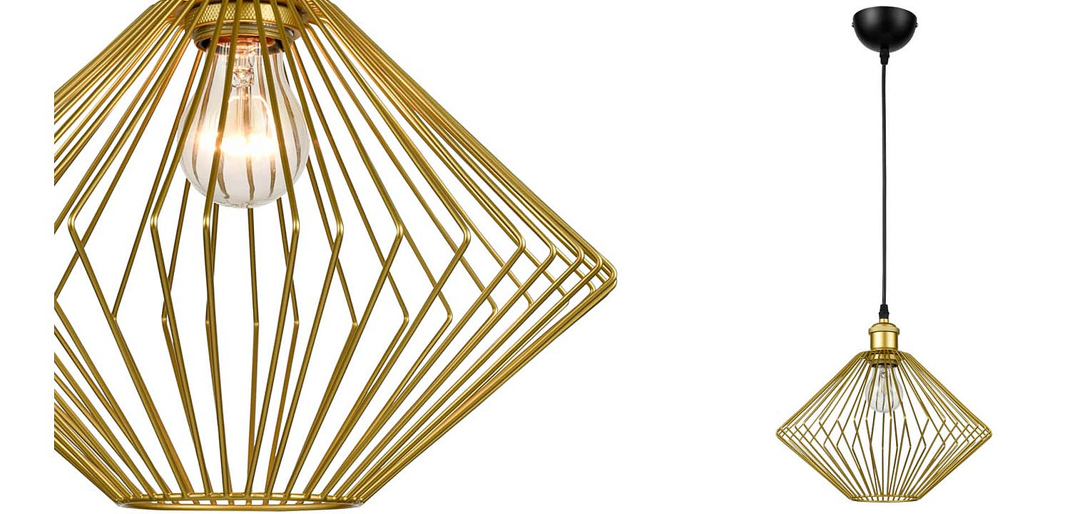 Подвесной светильник Loft Wire Cage gold Подвесной светильник Loft Wire Cage gold - Loft-Concept в Костроме