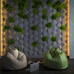 Гипсовая 3D Панель M-30 варинант исполнения - 1 | Loft Concept в Костроме