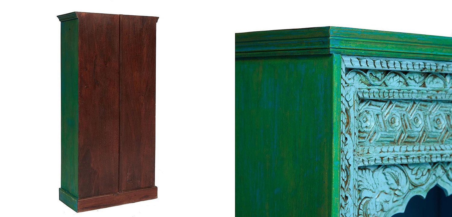 Стеллаж Indian Antique Mango Tree blue/green - Loft-Concept в Костроме