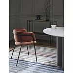 Стул полукруглый мягкий с буклированной обивкой Chair with Boucle Upholstery варинант исполнения - 4 | Loft Concept в Костроме