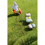 Дизайнерское разноцветное кресло на металлическом каркасе с подставкой для ног Poltronova Plasma Armchair варинант исполнения - 7 | Loft Concept в Костроме