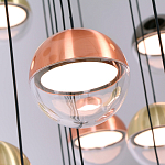 Люстра каскадная с черным круглым основанием 27 подвесов Celestial Waltz варинант исполнения - 3 | Loft Concept в Костроме