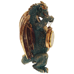 Часы в виде дракона Green Dragon with Clock варинант исполнения - 3 | Loft Concept в Костроме