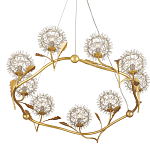 Люстра круглая с декором в виде цветков одуванчика Hanging Dandelion варинант исполнения - 3 | Loft Concept в Костроме