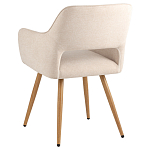 Стул в рогожке бежевого цвета NEASAN STOOL варинант исполнения - 4 | Loft Concept в Костроме