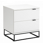 Тумба прикроватная белая с ящиками Strict Lines варинант исполнения - 1 | Loft Concept в Костроме
