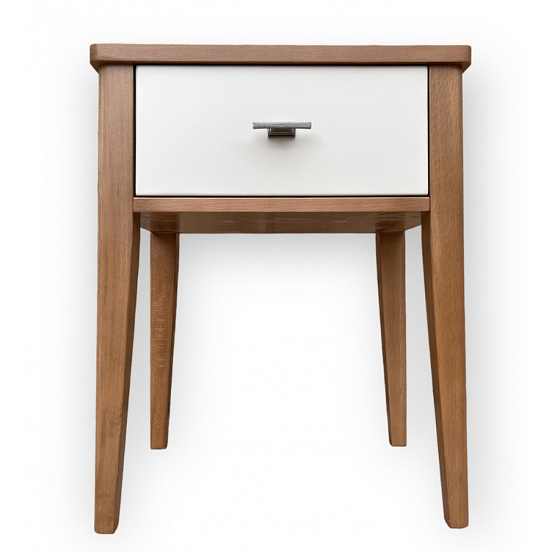 Тумба прикроватная с ящиком Tasteful Furniture Коричневый Серый Слоновая кость Тумба прикроватная с ящиком Tasteful Furniture Коричневый Серый Слоновая кость в Костроме | Loft Concept