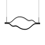 Подвесной светильник волнообразный изогнутый черного цвета 4000К Spiral Lighting варинант исполнения - 1 | Loft Concept в Костроме