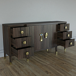 Большой Комод-буфет Elsa Dreams Walnut с ящиками варинант исполнения - 6 | Loft Concept в Костроме